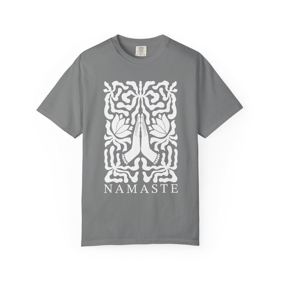 Namaste Shirt Unisex Fit Meditation Tee With Lotus Flowers