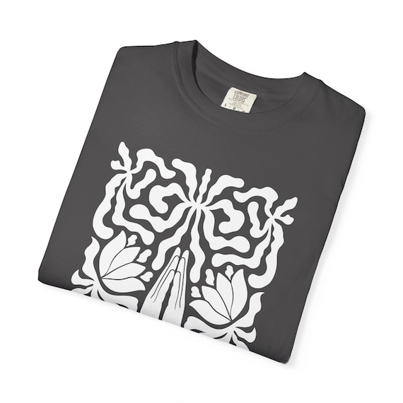 Namaste Shirt Unisex Fit Meditation Tee With Lotus Flowers