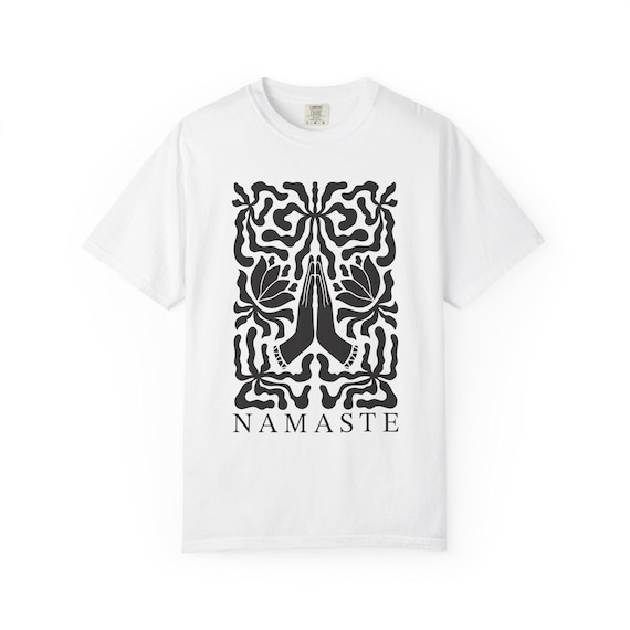 Namaste Shirt Unisex Fit Meditation Tee With Lotus Flowers