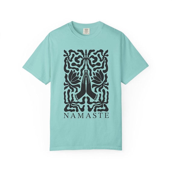Namaste Shirt Unisex Fit Meditation Tee With Lotus Flowers
