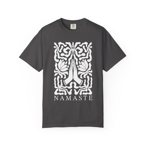 Namaste Shirt Unisex Fit Meditation Tee With Lotus Flowers