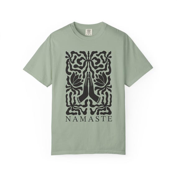 Namaste Shirt Unisex Fit Meditation Tee With Lotus Flowers
