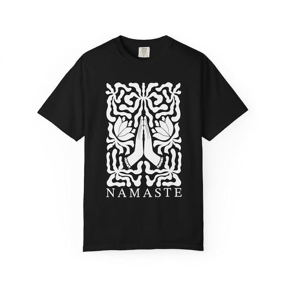 Namaste Shirt Unisex Fit Meditation Tee With Lotus Flowers
