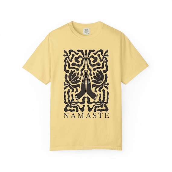 Namaste Shirt Unisex Fit Meditation Tee With Lotus Flowers