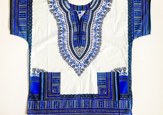 Unisexe Bleu foncé Angelina Kaftan (Dashiki) France