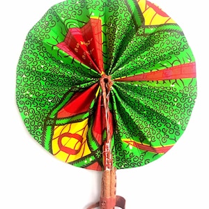Foldable Ankara/African Print Handheld Fan