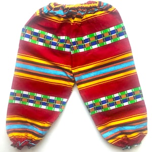 Kid&#39;s Kente Print Harem Style Trousers (Elasticated)
