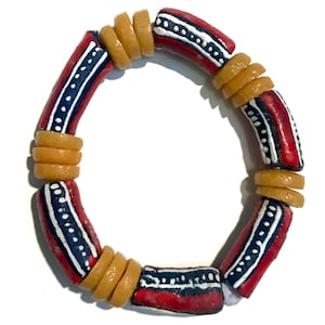 Pulsera africana hecha a mano (polvo de vidrio)