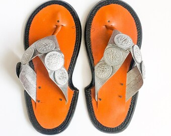 Silver Ahenema (Traditional Ghanaian Slippers)