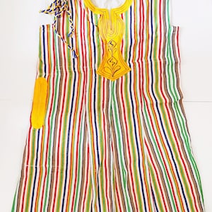 Fugu Style Dress - Cotton Woven, Northen Ghana, Traditional Top with  Rope Belt