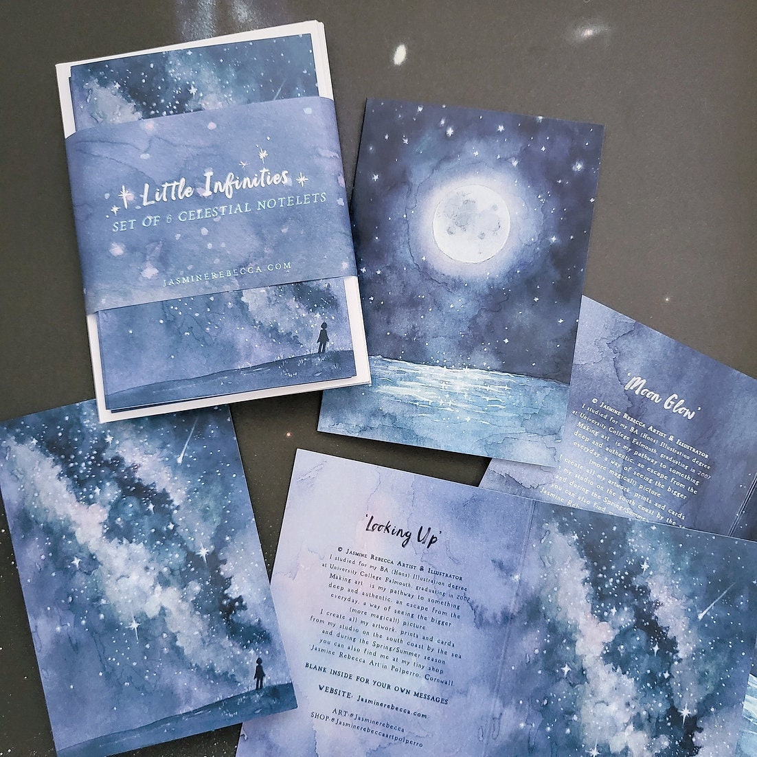 CARD SET 6 X Little Infinities Notelets Celestial Universe - Etsy