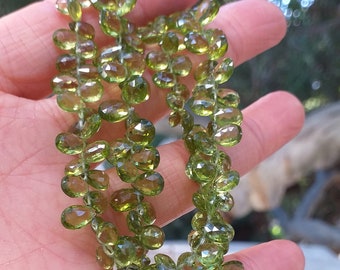 Gemstone Peridot Faceted Teardrop Descending Necklace 14kt Gold Filled, 148cts, Peridot Faceted Pear Shape Necklace