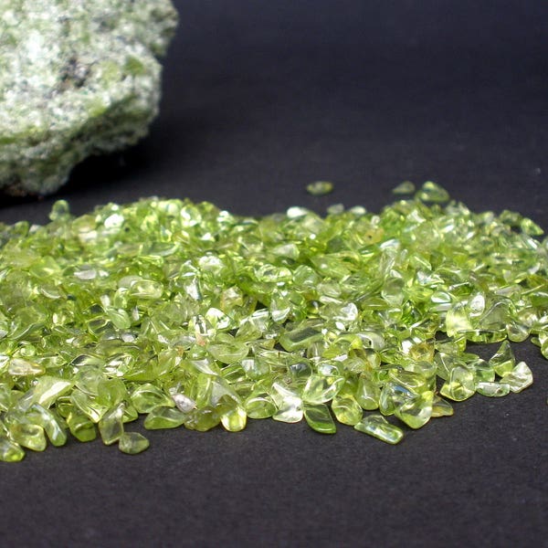 Gemstone Peridot Undrilled Tumble Polished Size 0 Small, 1 oz (30 gram) or 2 oz (60 gram), PT28 - Wholesale Pricing Peridot Stone