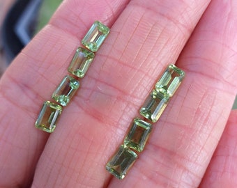 6x4mm Faceted Emerald - Octagon Cut Shape AA Grade Natural Gemstone Peridot / 1 to 24 Pieces WHOLESALE PRICING