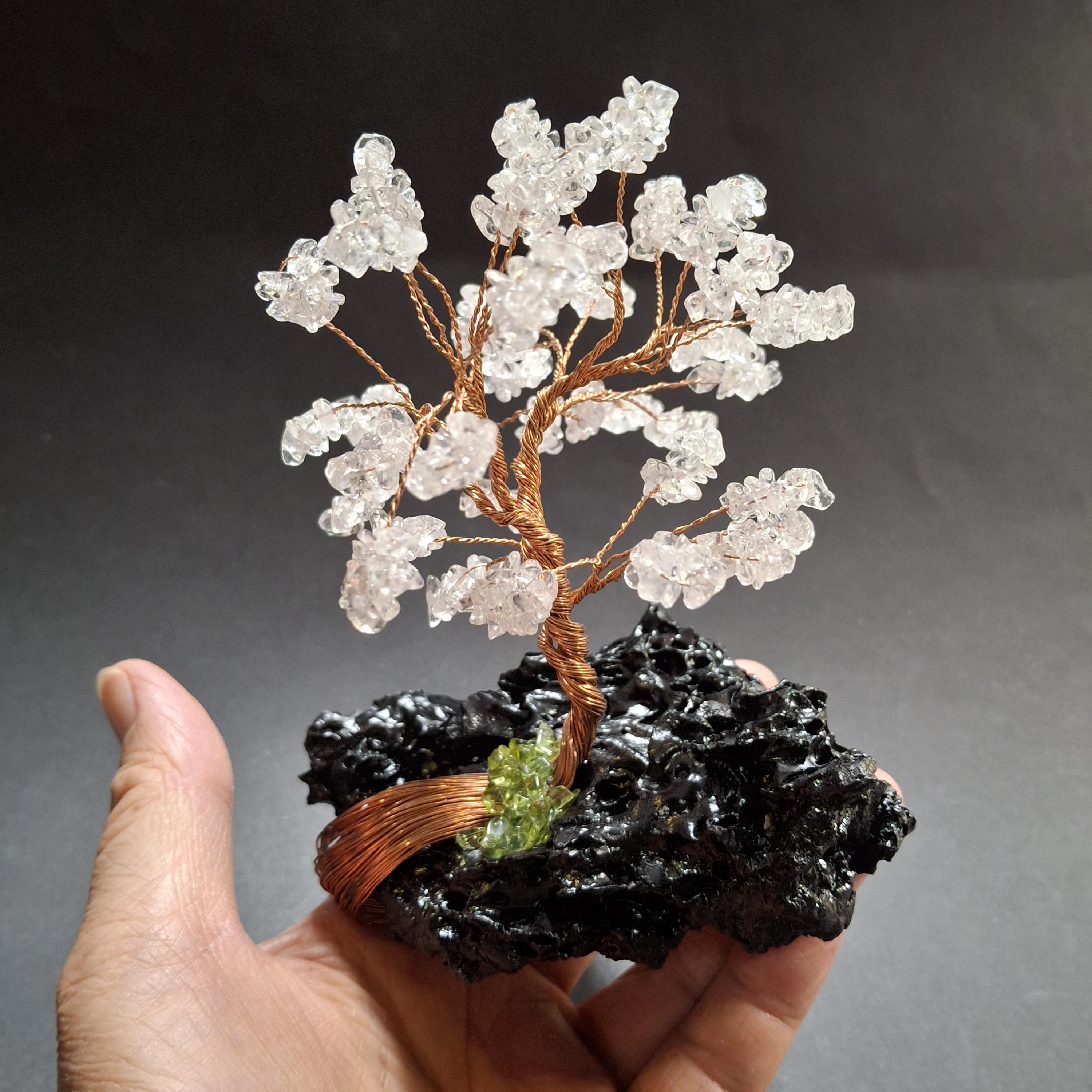 Edelstein Baum - Windgepeitscht Mini Rock Cristal Quarz Bonsai Kanaren  Pinie - Lanzarote Skulptur Auf Lanzarote Lava - Etsy.de