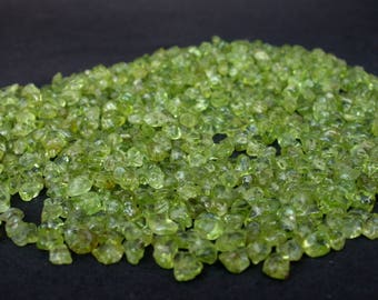 Gemstone Smooth Tumbled Polished Drilled Very Small Peridot (PT 46 ) - 30 or 60 grams / 1 or 2 Ounces - Wholesale Pricing Peridot Stone