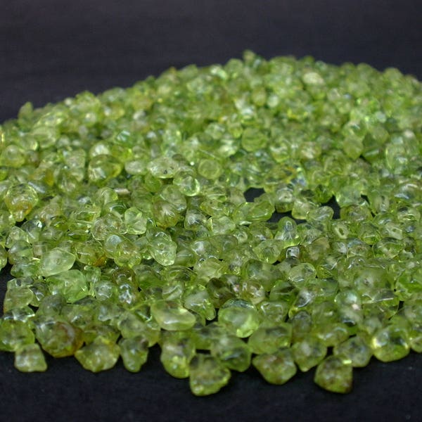 Gemstone Smooth Tumbled Polished Drilled Very Small Peridot (PT 46 ) - 30 or 60 grams / 1 or 2 Ounces - Wholesale Pricing Peridot Stone