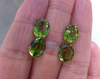 10x8mm Faceted Oval Cut Natural Gemstone Peridot 3.35ct. WHOLESALE PRICING