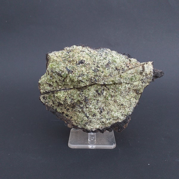 RARE Peridot Olivine Volcanic Bomb Mineral Specimen In Matrix 699 grams, An Interesting Specimen For Scientific Purposes