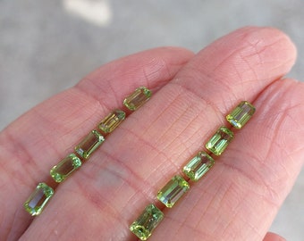 5x3mm Faceted Emerald - Octagon Cut Shape AA Grade Natural Gemstone Peridot / 1 to 10 Pieces WHOLESALE PRICING