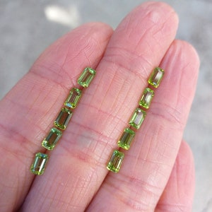 5x3mm Faceted Emerald Octagon Cut Shape AA Grade Natural Gemstone Peridot / 1 to 10 Pieces WHOLESALE PRICING image 9