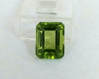 9 x 7mm Faceted Emerald - Octagon Cut A - AA Grade Natural Gemstone Peridot 2.30ct. WHOLESALE PRICING