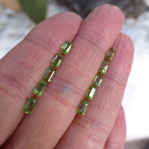 5x3mm Faceted Emerald Octagon Cut Shape AA Grade Natural Gemstone Peridot / 1 to 10 Pieces WHOLESALE PRICING image 2