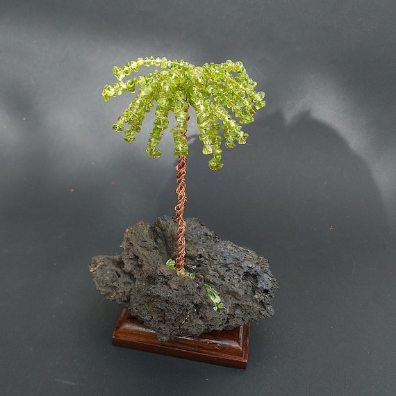 Natural Gemstone Peridot Olivine Canary Islands Palm Tree Gemstone
