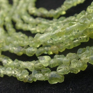 Natural Gemstone Peridot Raw 4mm Beads 36 Strand 1 to 3 Stands at FACTORY DDIRECT WHOLESALE Price image 3