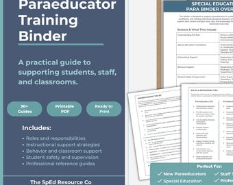 Classeur de formation des auxiliaires d'éducation spécialisée | Manuel du personnel et guide de formation