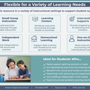 Task Initiation & Executive Functioning Bundle for Special Education | Independence Skills, IEP Support K-4 image 5