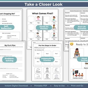 Task Initiation & Executive Functioning Bundle for Special Education | Independence Skills, IEP Support K-4 image 4