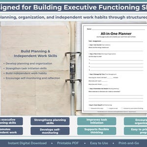 Task Initiation & Executive Functioning Bundle for Special Education | Independence Skills, IEP Support K-4 image 3