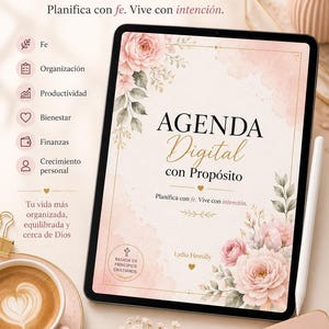 Christelijke digitale planner in het Spaans | Doelgerichte planner | Dagelijkse overdenkingen, doelen, budget | Planner voor gelovige vrouwen | GoodNotes