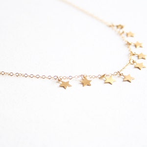 Gold star necklace, Gold filled star necklace, Gold star charm necklace, Delicate everyday gold filled necklace, Dainty gold charm necklace image 2