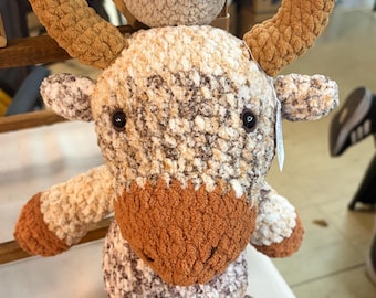 Herfst Longhorn Koe Gehaakte Pluche - Grote Amigurumi