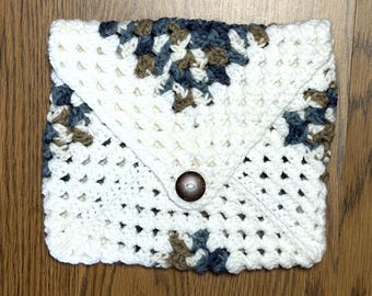 Boekomslag / Boekhoes in wit, blauw en saliegroen