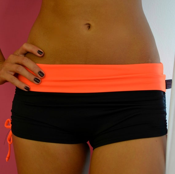 Items similar to Shorts blackorange for Bikram yoga on Etsy