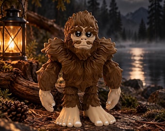 Figurine articulée de Bigfoot | Cryptide de collection imprimé en 3D (Légère mobilité)