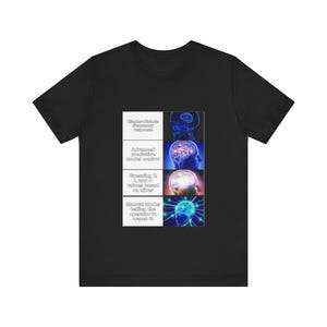 May include: A black short-sleeve t-shirt featuring a four-panel meme graphic. The text reads: Ziegler-Nichols frequency response, Advanced predictive model control, Guessing P, I, and D values based on vibes, and Manual Modes telling the operator to watch it.