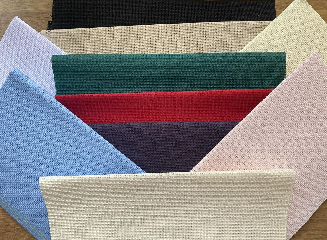 Aida 14CT Cross Stitch Fabric – Assorted Colours for Projects - Etsy