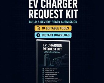 Kit di approvazione per la stazione di ricarica per veicoli elettrici dell'associazione dei proprietari di casa / Lettera di richiesta del condominio, proposta del consiglio di amministrazione e lista di controllo per l'installazione