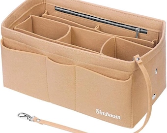 Ladies Felt Travel Makeup Bag Insert Liner Purse Pouch Women Organizer Handbag