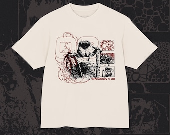 Specimen // 08 Graphic T-Shirt | Off-White Heavyweight Cotton Tee | Industrial Cyber Goth Streetwear