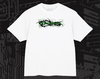 Cybertech Graphic Tee | Y2K Grunge Streetwear, Oversized Boxy Fit (Combed Cotton)