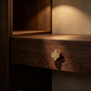 Clover Cabinet Knobs, Vintage Mesh Quatrefoil Drawer Handle, Antique Aged Brass Teak Gold Polished Silver Zinc Alloy Furniture Hardware