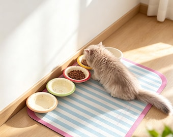 Waterproof Pet Feeding Mat, Bite-Resistant, Non-Slip, Easy Wipe Clean Cushion