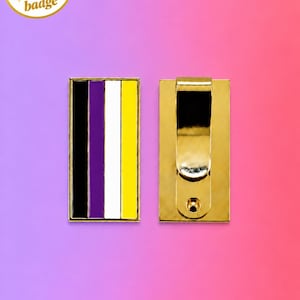 Non-Binary Clip Badge With Free Keyring Badge Holder