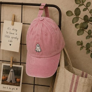 Cappellini da baseball retrò lavati e ricamati, da donna e da uomo, per esterni, con fantasma, regolabili e multifunzionali, ideali per vacanze, abbigliamento streetwear quotidiano e come regalo di tendenza.