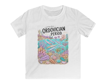 Camiseta infantil con ilustración del período Ordovícico / Camiseta con fósiles del Paleo Ocean